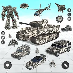 Взлом Tank Robot Game Army Games (армейский танк робот трансформационная игра)  [МОД Меню] - последняя версия apk на Андроид