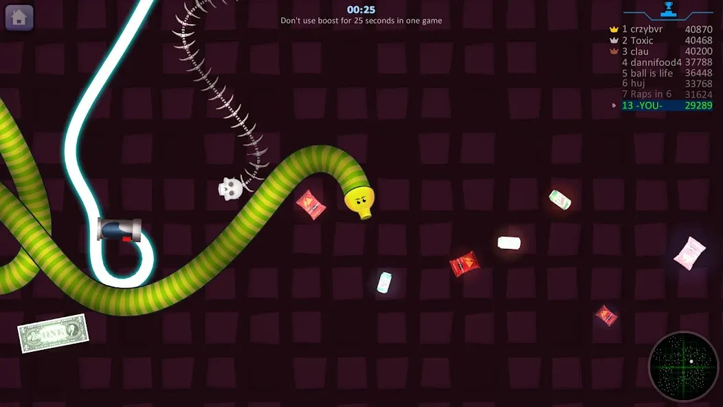 Snake Hunt: Worm io Games Zone  [МОД Бесконечные монеты] Screenshot 5