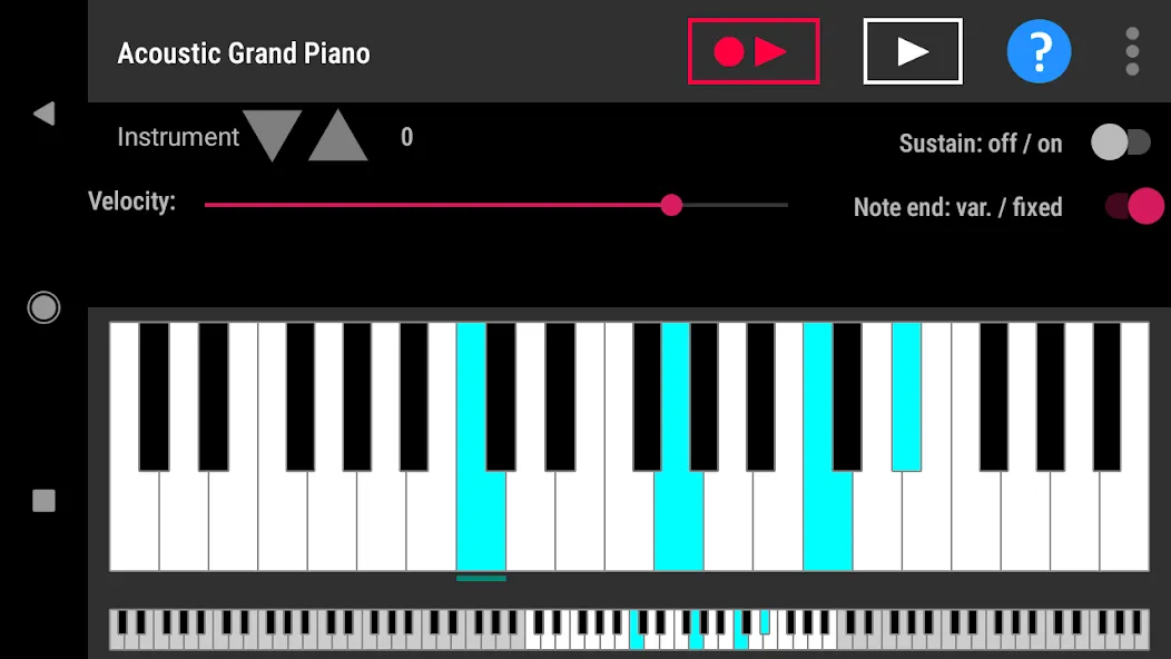 Simple piano with recorder (Симпл пиано с рекордером)  [МОД Mega Pack] Screenshot 1