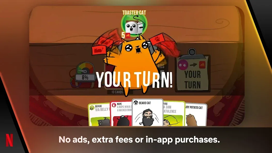 Exploding Kittens - The Game  [МОД Бесконечные монеты] Screenshot 1