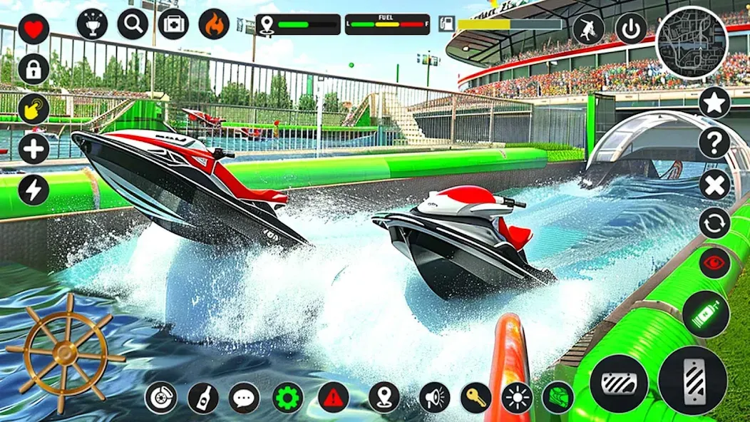 Jetski Boat Racing: Boat Games (Джетски Гонки на лодках)  [МОД Бесконечные монеты] Screenshot 1