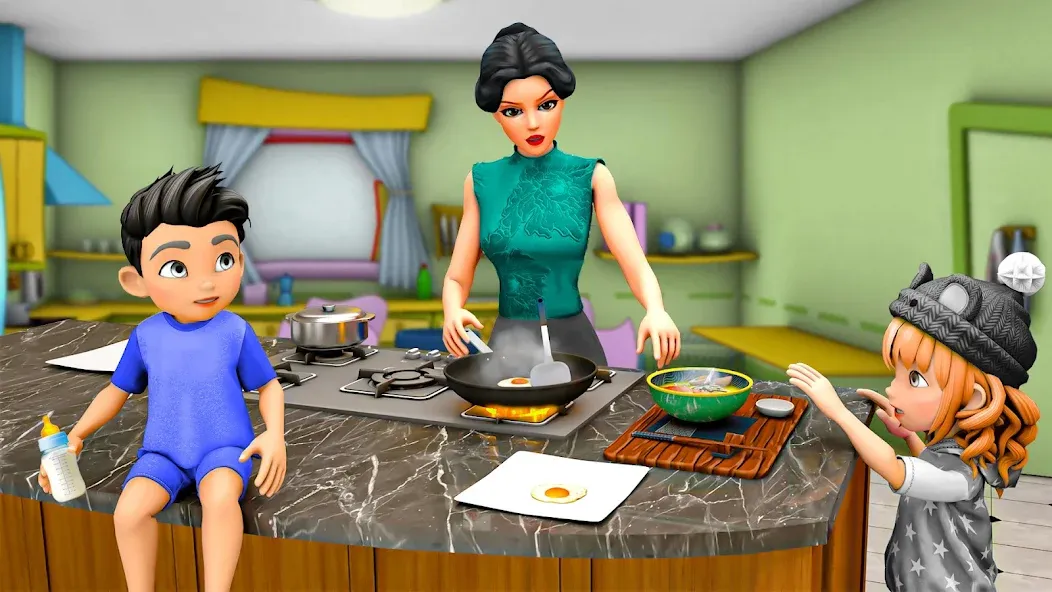 Virtual Mother Simulator 3D (Виртуальные игры богатой материальной жизни)  [МОД Menu] Screenshot 4