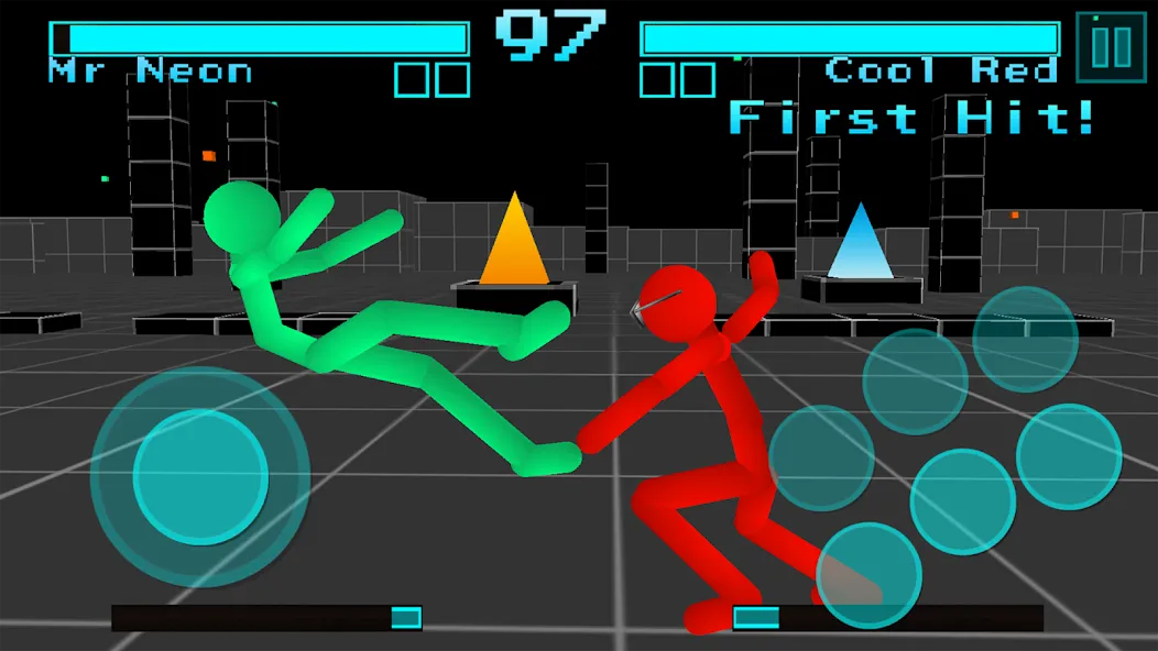 Stickman Fighting Neon Warrior  [МОД Menu] Screenshot 1