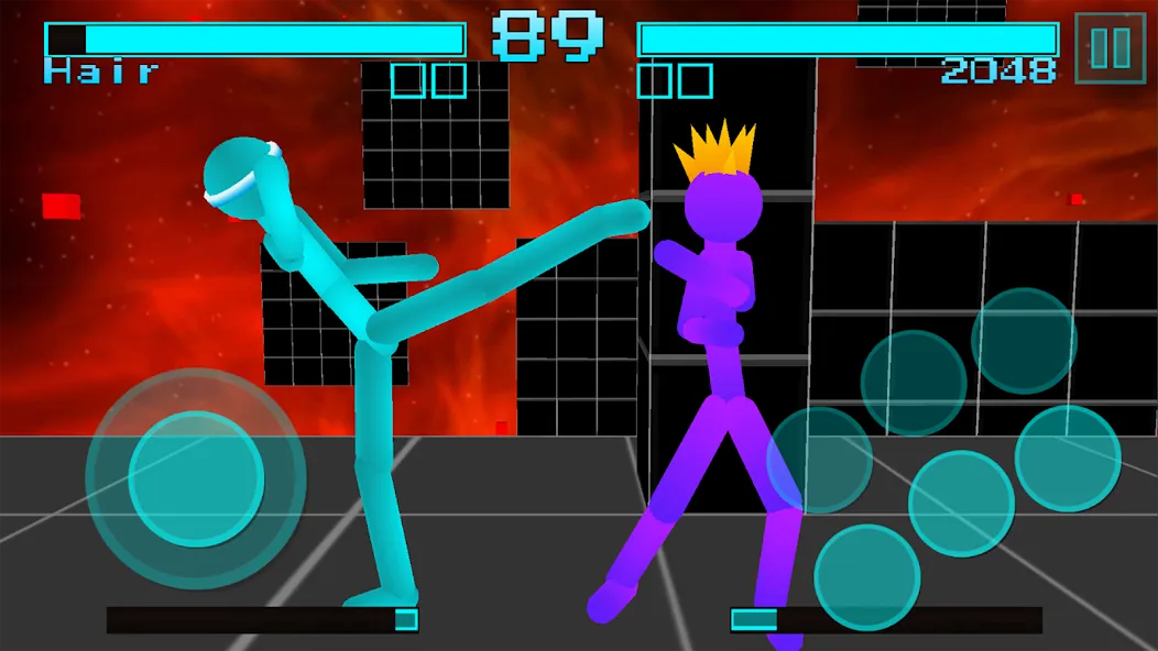 Stickman Fighting Neon Warrior  [МОД Menu] Screenshot 2