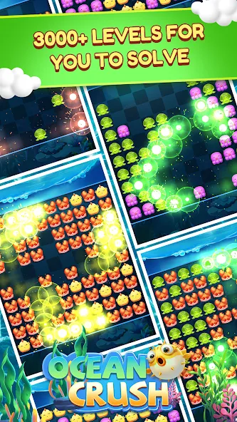 Ocean Crush-Matching Games (Оушен Краш)  [МОД Меню] Screenshot 2