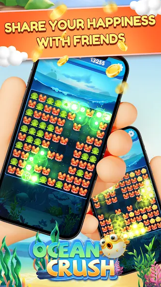 Ocean Crush-Matching Games (Оушен Краш)  [МОД Меню] Screenshot 4