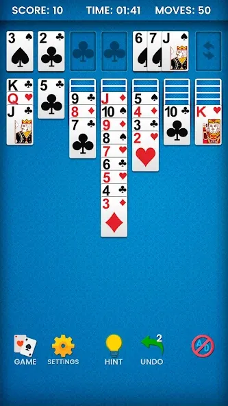 Klondike Solitaire (Клондайк солитер)  [МОД Бесконечные монеты] Screenshot 2