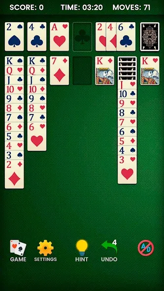 Klondike Solitaire (Клондайк солитер)  [МОД Бесконечные монеты] Screenshot 4