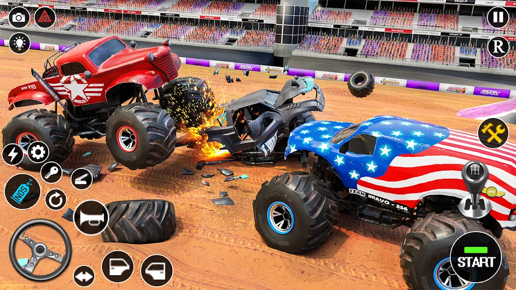 Fearless US Monster Truck Game (Фирлесс ЮЭС Монстер Трак Гейм)  [МОД Menu] Screenshot 4