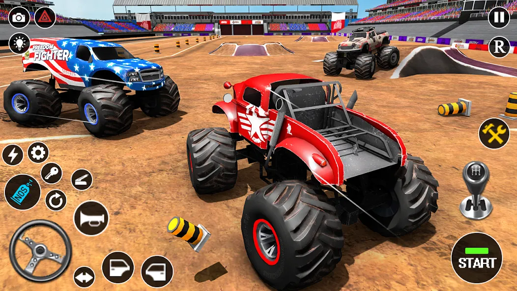 Fearless US Monster Truck Game (Фирлесс ЮЭС Монстер Трак Гейм)  [МОД Menu] Screenshot 5