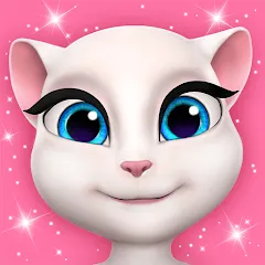 Скачать взломанную My Talking Angela  [МОД Много денег] - последняя версия apk на Андроид