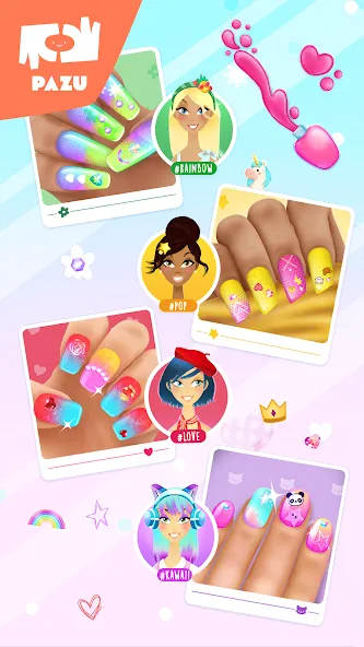 Girls Nail Salon - Kids Games  [МОД Много монет] Screenshot 5