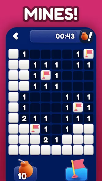 Minesweeper Bomb Mines Game (Майнсвипер разблокирует уровни Марка)  [МОД Menu] Screenshot 1