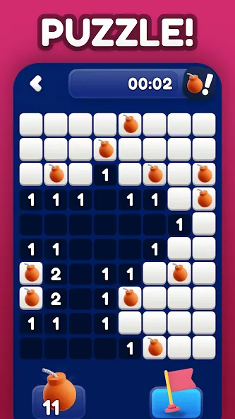 Minesweeper Bomb Mines Game (Майнсвипер разблокирует уровни Марка)  [МОД Menu] Screenshot 2