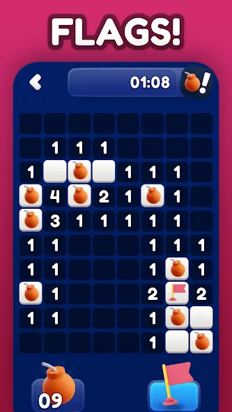 Minesweeper Bomb Mines Game (Майнсвипер разблокирует уровни Марка)  [МОД Menu] Screenshot 4