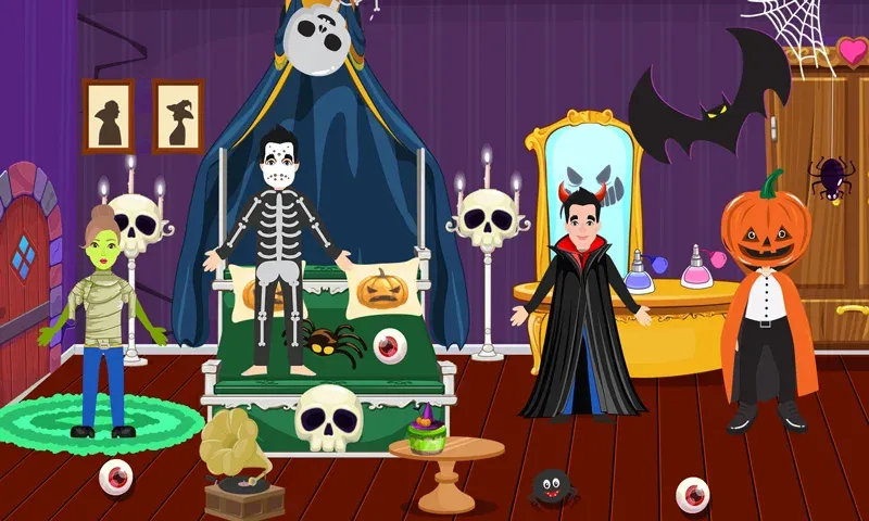 Pretend Play Halloween Party (Претендуй на Хэллоуинскую вечеринку)  [МОД Mega Pack] Screenshot 3