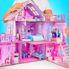 Взломанная Doll House Design: Girl Games (Долл Хаус Дизайн)  [МОД Unlocked] - полная версия apk на Андроид