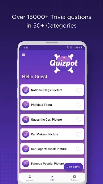 QuizPot: Group GK Quiz Trivia (КвизПот)  [МОД Меню] Screenshot 2