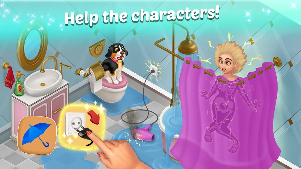 Family Hotel: love & match-3 (Фэмели Отель)  [МОД Unlocked] Screenshot 3