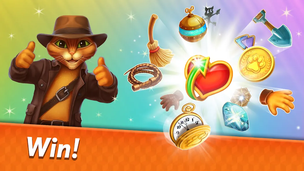 Indy Cat 2: Match 3 game  [МОД Бесконечные деньги] Screenshot 4