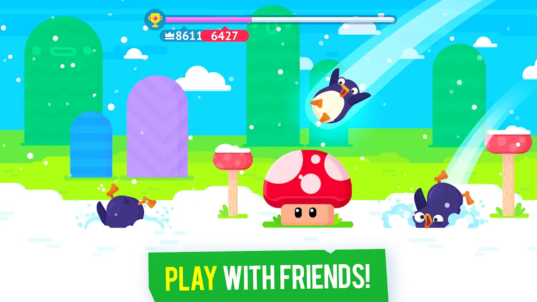 Bouncemasters: Penguin Games (Баунсмастерс)  [МОД Много монет] Screenshot 3