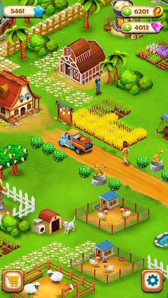 Country Valley Farming Game (Парадайз Хей Фарм Айленд)  [МОД Много денег] Screenshot 3