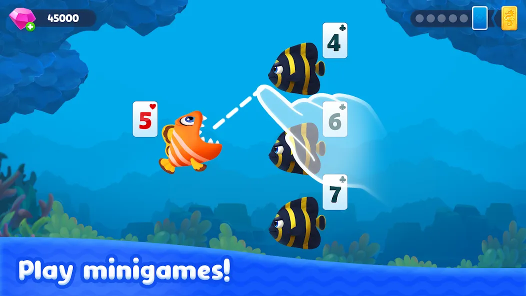 Fishdom Solitaire (Фишдом Солитер)  [МОД Бесконечные деньги] Screenshot 1