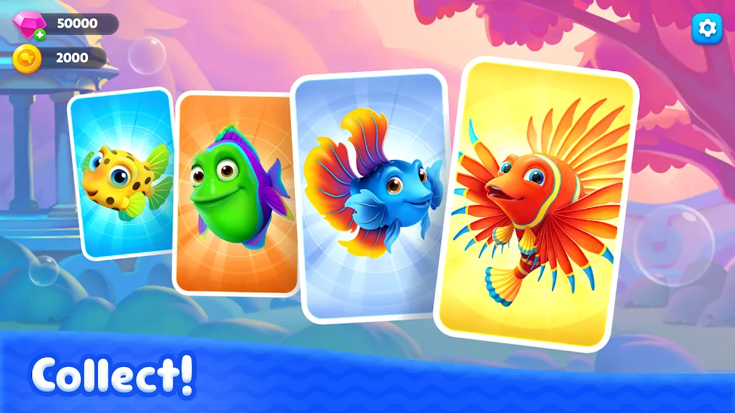 Fishdom Solitaire (Фишдом Солитер)  [МОД Бесконечные деньги] Screenshot 4