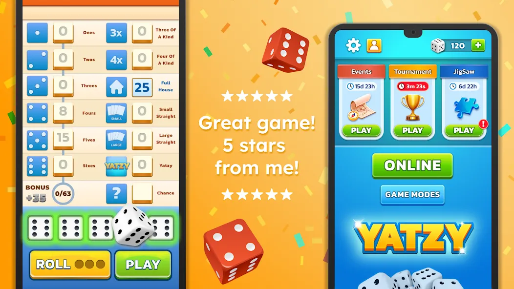 Yatzy - Fun Classic Dice Game (Ятзи)  [МОД Меню] Screenshot 2