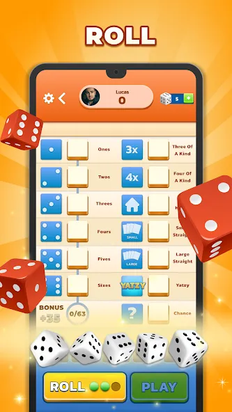 Yatzy - Fun Classic Dice Game (Ятзи)  [МОД Меню] Screenshot 3