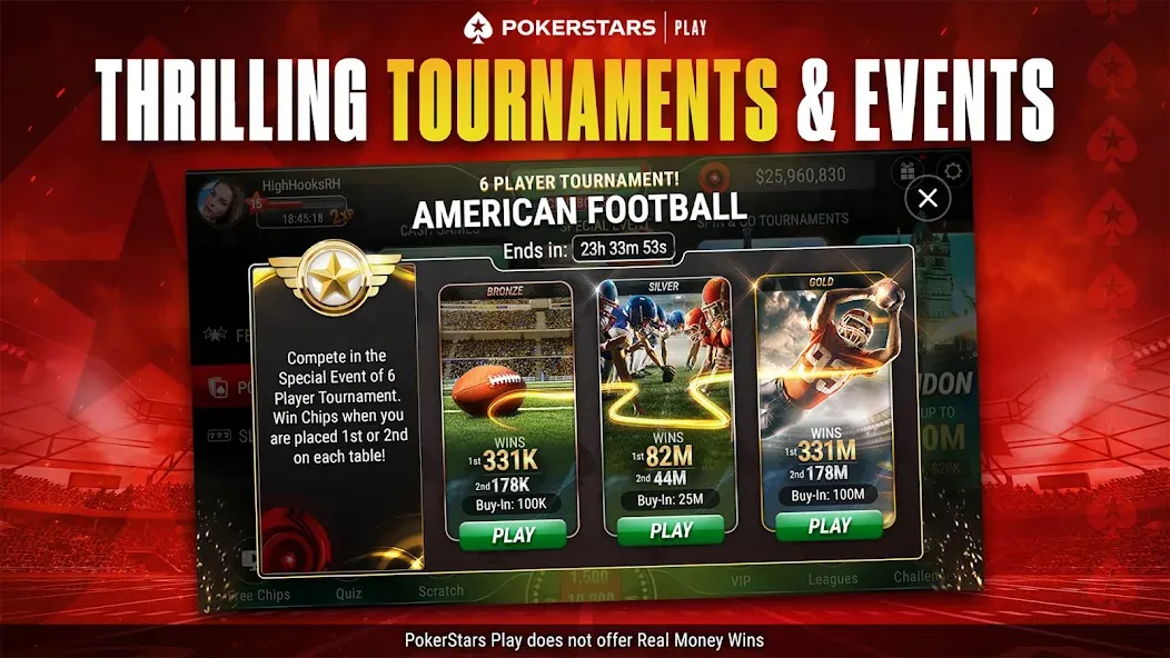 PokerStars Play: Texas Hold'em (ПокерСтарс Плей)  [МОД Menu] Screenshot 3