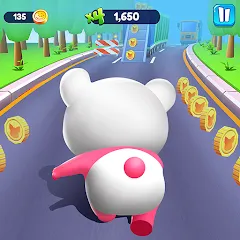 Взломанная Piggy Panda Run: Fun Game  [МОД Меню] - полная версия apk на Андроид