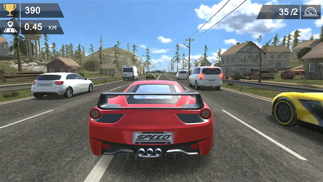 Racing Traffic Car Speed  [МОД Все открыто] Screenshot 5