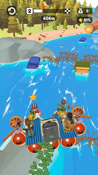 Raft Racing (ДИУАфтинг)  [МОД Меню] Screenshot 2