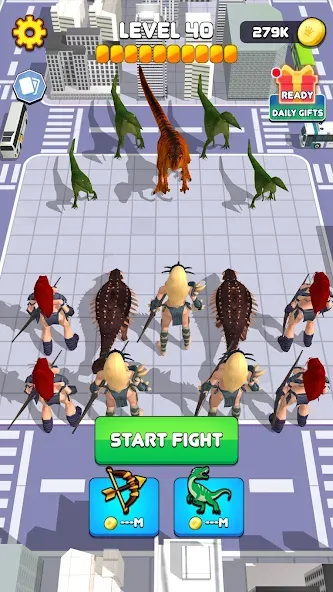 Dinosaur Monster Fight Battle (Бамбам Монстр Против 100 Дверей)  [МОД Много денег] Screenshot 5