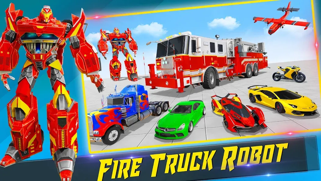 Fire Truck Robot Car Game  [МОД Unlimited Money] Screenshot 4