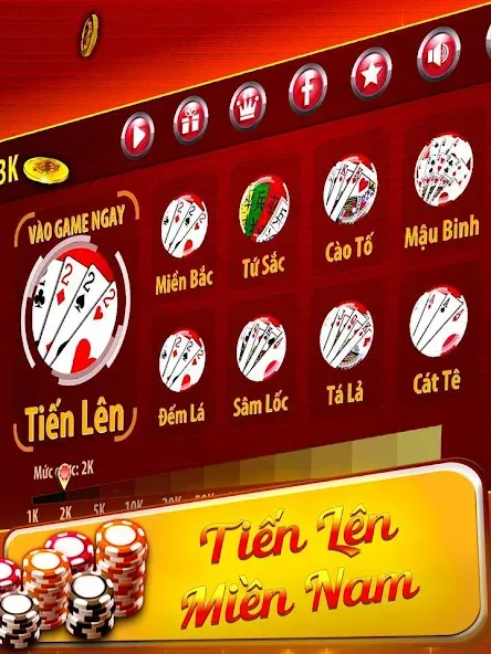 Tiến Lên Miền Nam - Tien Len  [МОД Бесконечные деньги] Screenshot 1