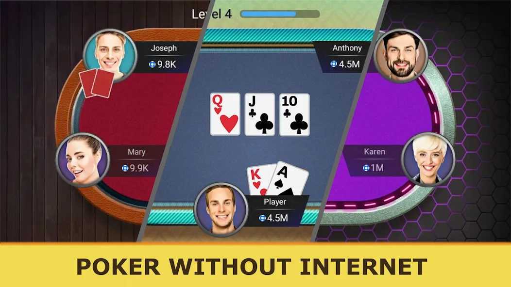 Poker Offline: Texas Holdem  [МОД Unlocked] Screenshot 2