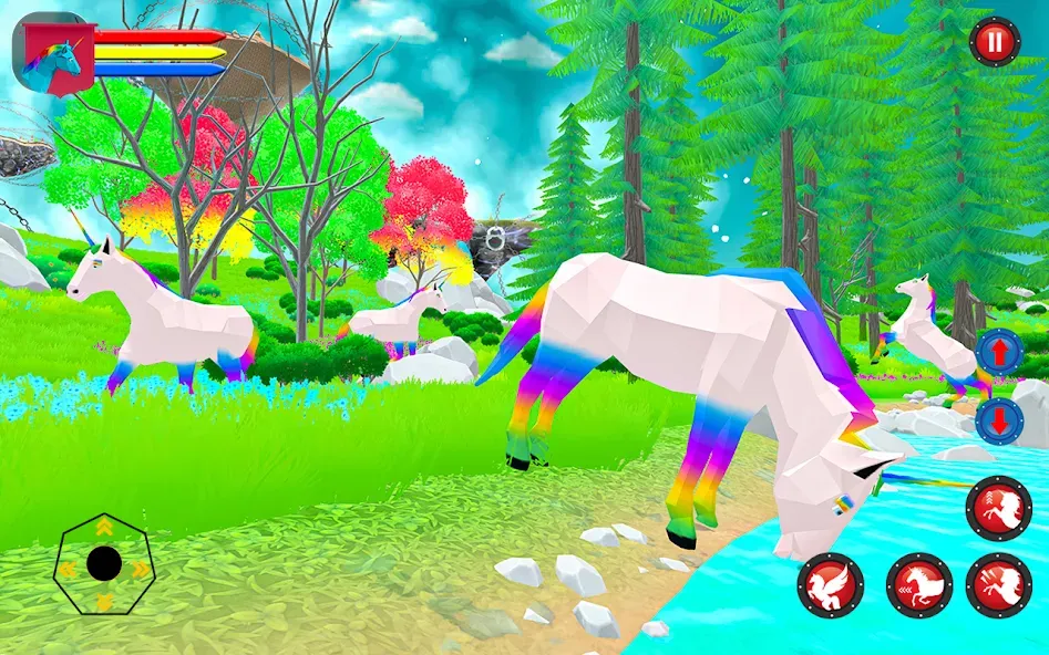 Flying Unicorn Pegasus Games  [МОД Много денег] Screenshot 2