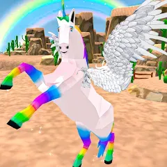 Взлом Flying Unicorn Pegasus Games  [МОД Много денег] - стабильная версия apk на Андроид