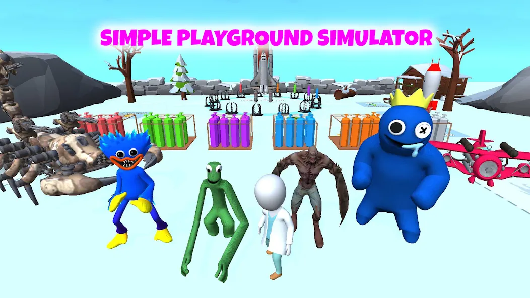 Grimace monster playground (Батл Плейграунд Монстерс)  [МОД Меню] Screenshot 4