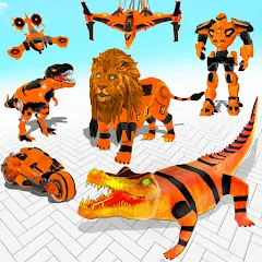 Взлом Robot Game Transform Crocodile  [МОД Mega Pack] - последняя версия apk на Андроид