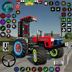 Взломанная Indian Tractor Farming Games  [МОД Menu] - стабильная версия apk на Андроид