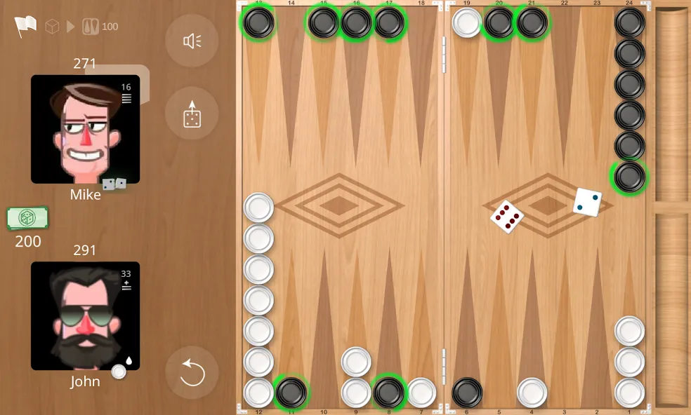 Backgammon Online  [МОД Все открыто] Screenshot 3