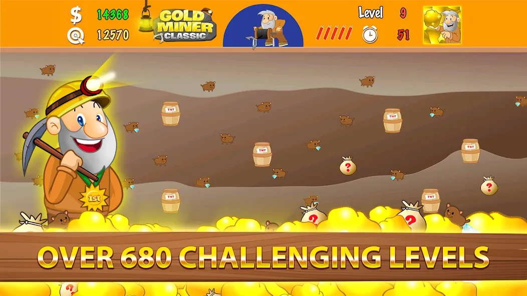 Gold Miner Classic: Gold Rush (Голд Майнер Классик)  [МОД Все открыто] Screenshot 3