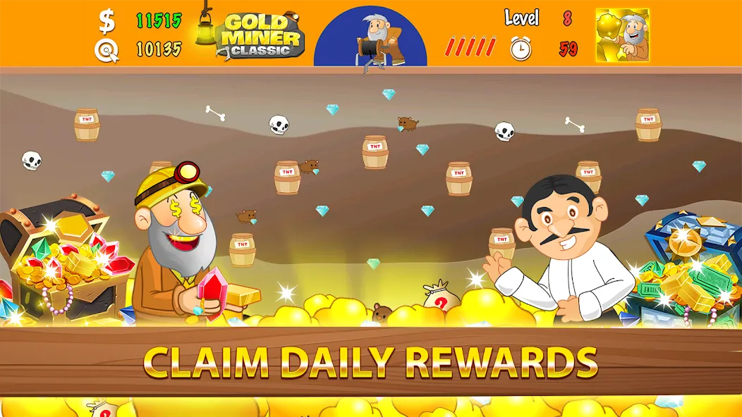 Gold Miner Classic: Gold Rush (Голд Майнер Классик)  [МОД Все открыто] Screenshot 5