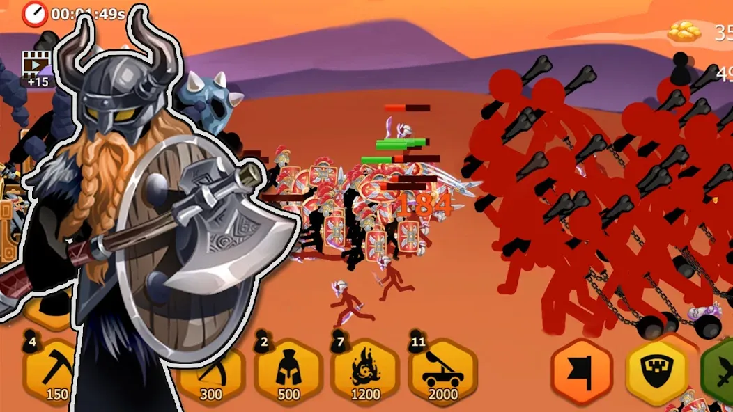 Stickman Battle 2: Empires War (Стикмен Битва 2)  [МОД Все открыто] Screenshot 2