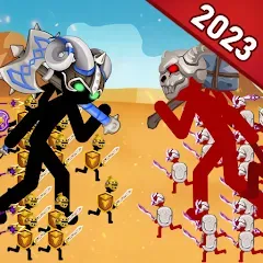 Скачать взломанную Stickman Battle 2: Empires War (Стикмен Битва 2)  [МОД Все открыто] - последняя версия apk на Андроид