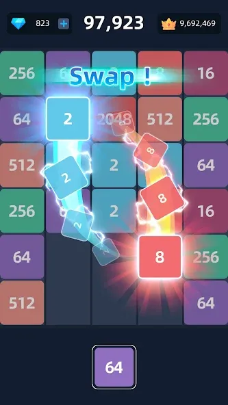 2048™ Merge Block Puzzle (Слияние блочных головоломок)  [МОД Unlimited Money] Screenshot 2