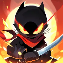 Скачать взломанную Ninja Cat - Idle Arena (Крейзи Ниндзя Кэт)  [МОД Много монет] - стабильная версия apk на Андроид